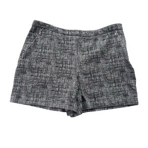 Lila Rose Women’s Size 6 Black White Cross Hatched Pattern Stretch Fabric Shorts